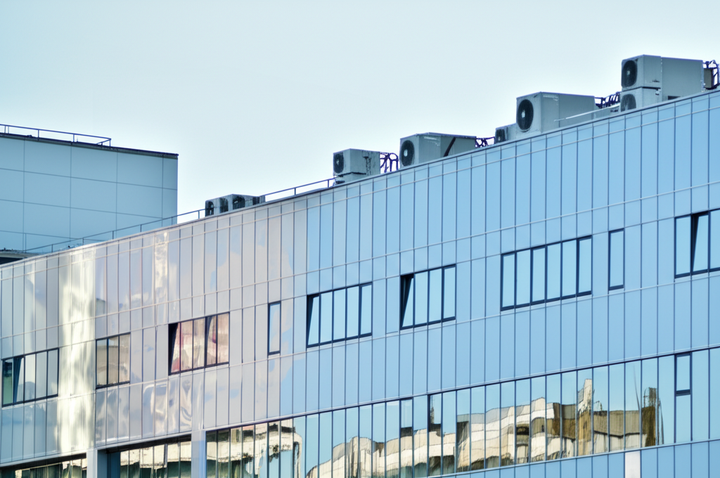Office building with air conditioning